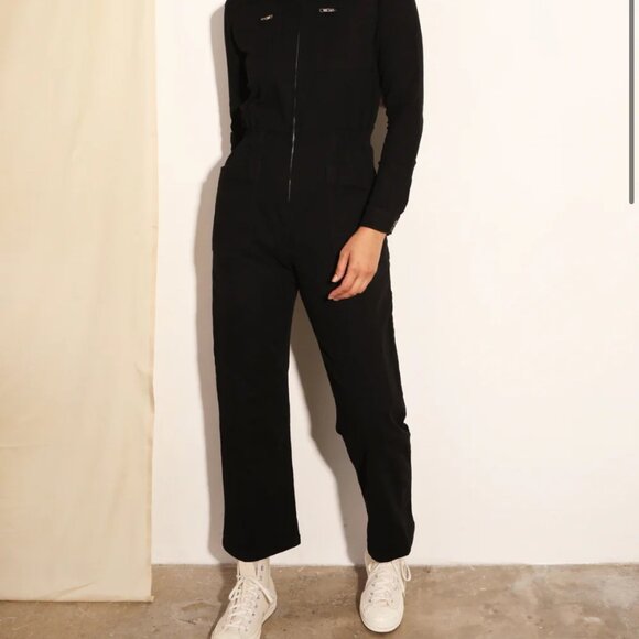 LF Markey Danny Stretch Canvas Boilersuit Black - Picture 5 of 5